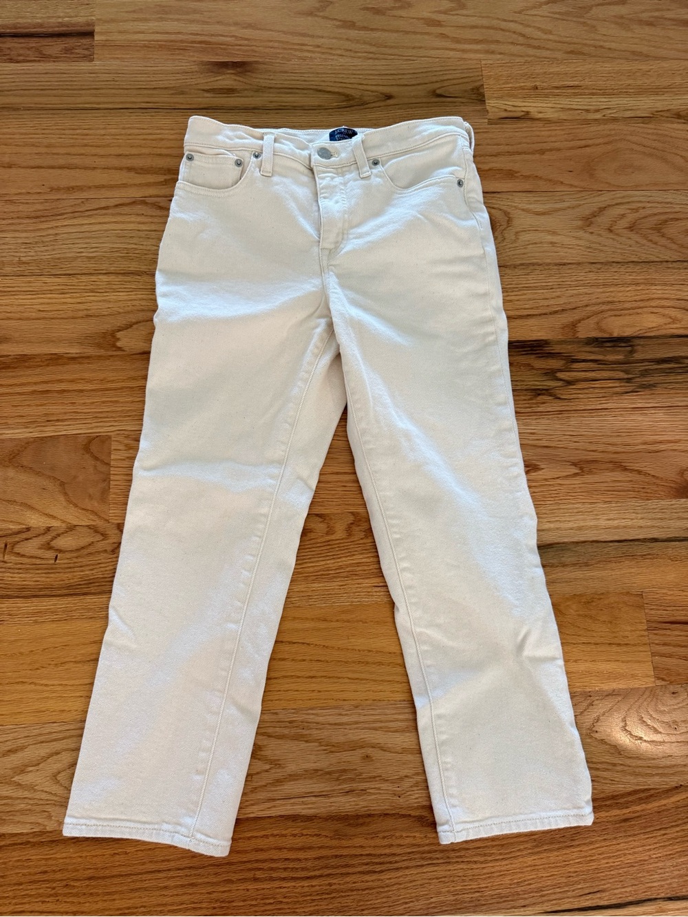 J Crew Ecru Straight Leg Jeans